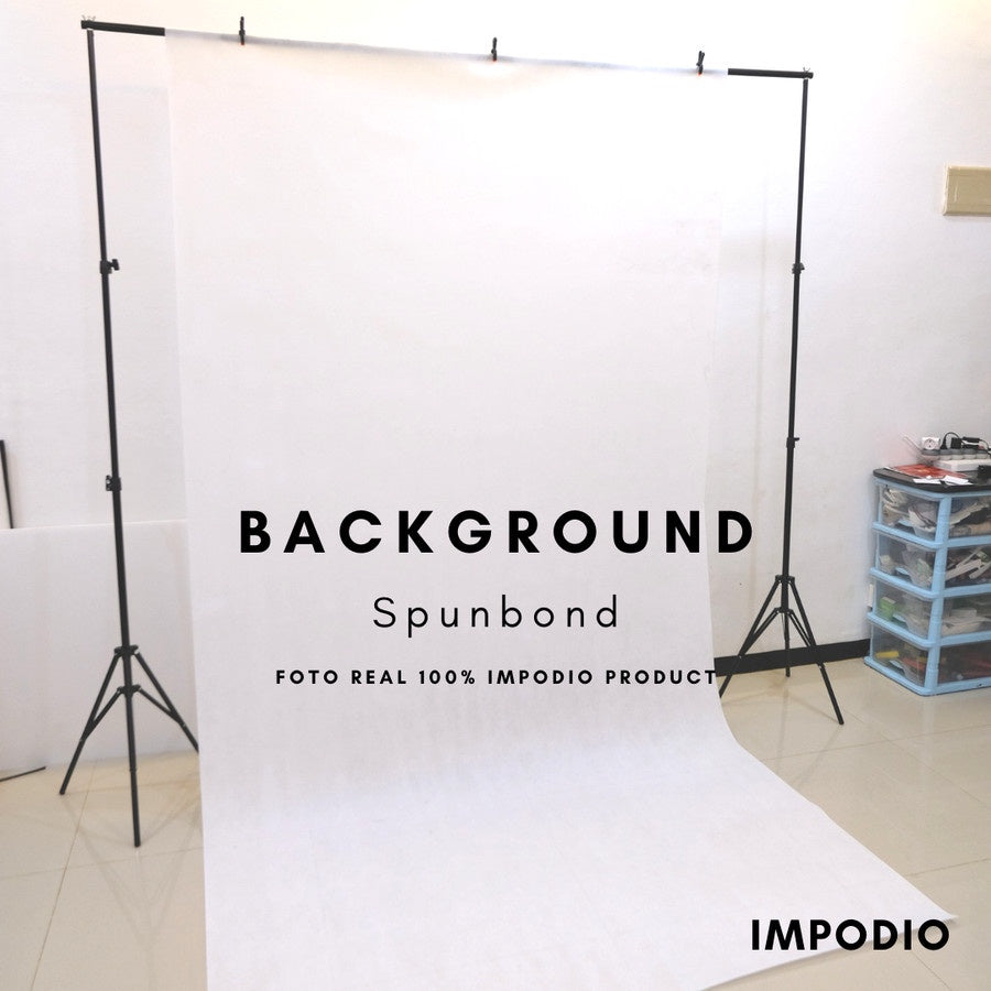 Background spunbond putih backdropfoto Ukuran 1.6x3m Impodio-PERMTR IMPODIO