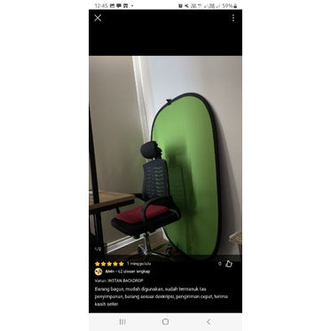 IMPODIO Instan Green screen kain hijau dan biru bolak balik 150x100cm