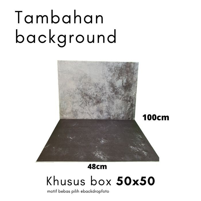 IMPODIO Background custom untuk box 50x50 - Motif bebas pilih