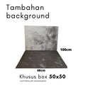 IMPODIO Background custom untuk box 50x50 - Motif bebas pilih