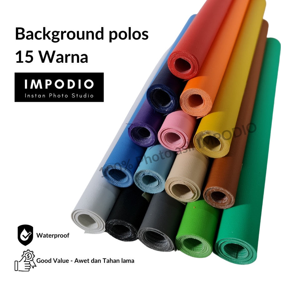 IMPODIO Background foto warna polos terbaik Ukuran 30x65cm