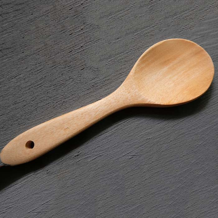 IMPODIO Centong Nasi Kayu solid panjang 20cm rapih