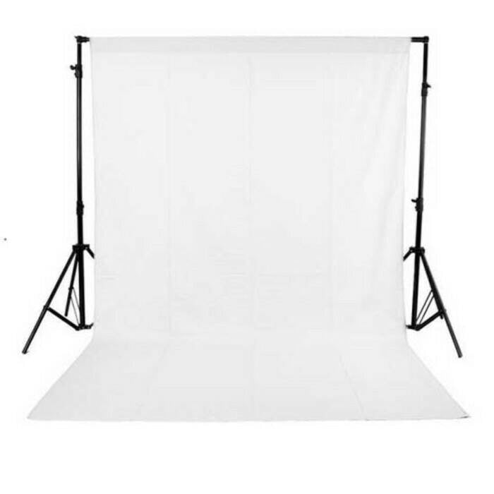 IMPODIO Kain Background warna putih lebar ukuran 2.4m x 3m / Backdrop putih