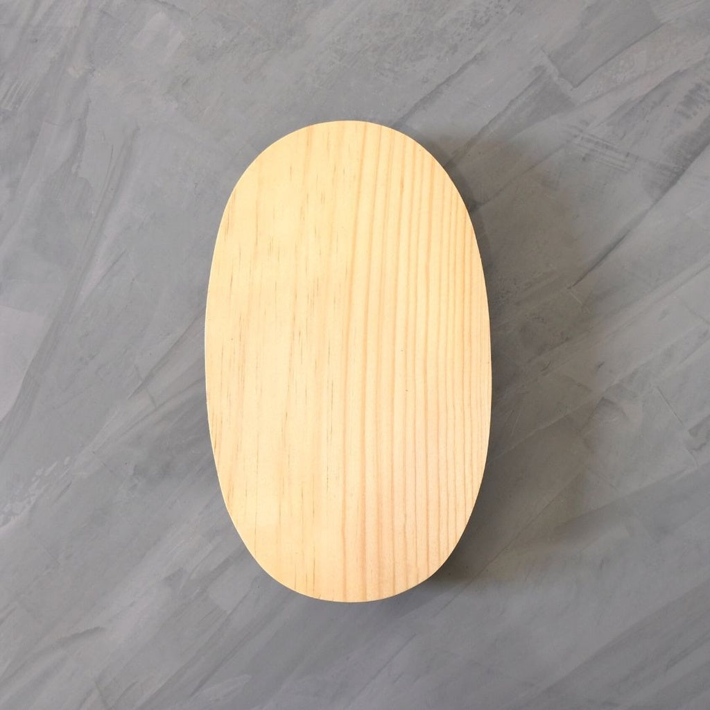 IMPODIO Talenan Kayu Pinus OVAL ukuran 21x15cm props aksesoris photography