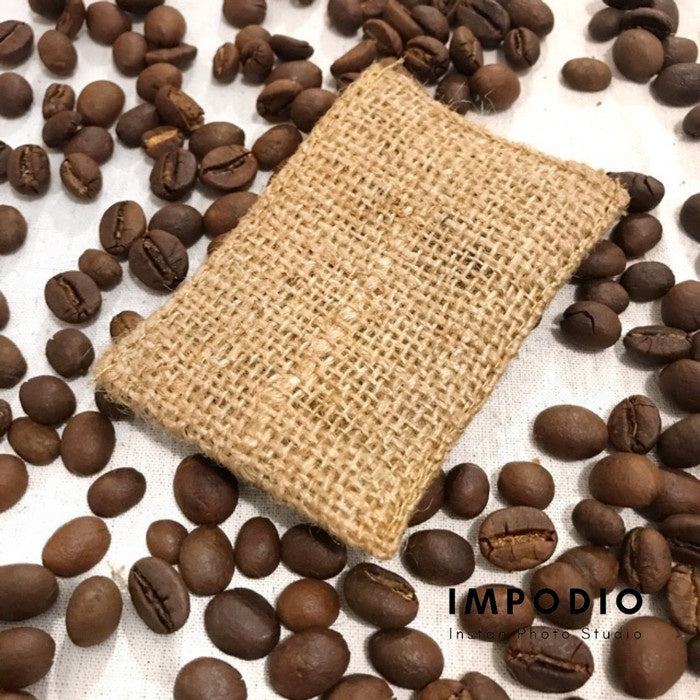 IMPODIO Karung goni mini – karung parfum kopi ukuran 6x9cm - detail produk