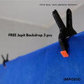 IMPODIO Paket Greenscreen spunbon Hijau tua + Stand backdrop - dalam penggunaan