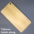 IMPODIO Talenan kayu kotak plong – wooden cutting board 30x15cm - tampak samping