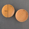 IMPODIO Piring mini Tempat sambal cobek kayu diameter 8cm dan 10cm - detail produk