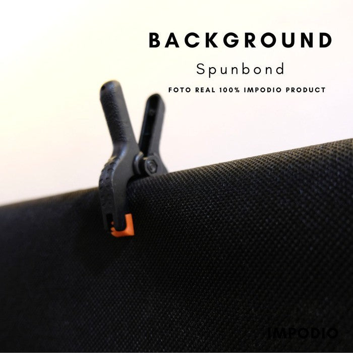 Paket Background spunbond hitam + Stand backdrop youtuber/zoom LENGKAP