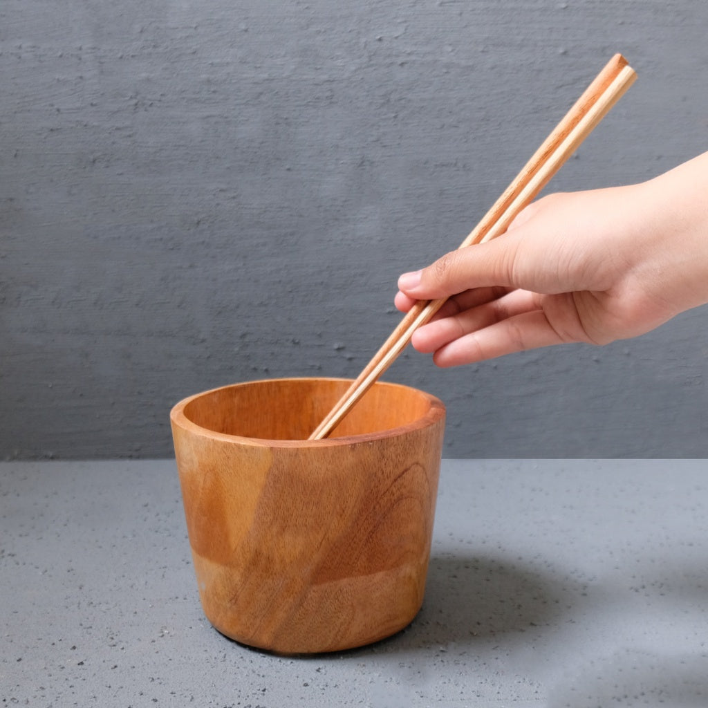 IMPODIO Mangkuk Indomie / peralatan makan kayu / properti foto