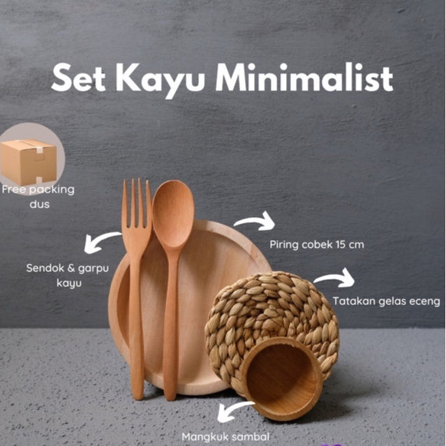 IMPODIO Paket set Kayu MInimalist / set aestetik props foto product