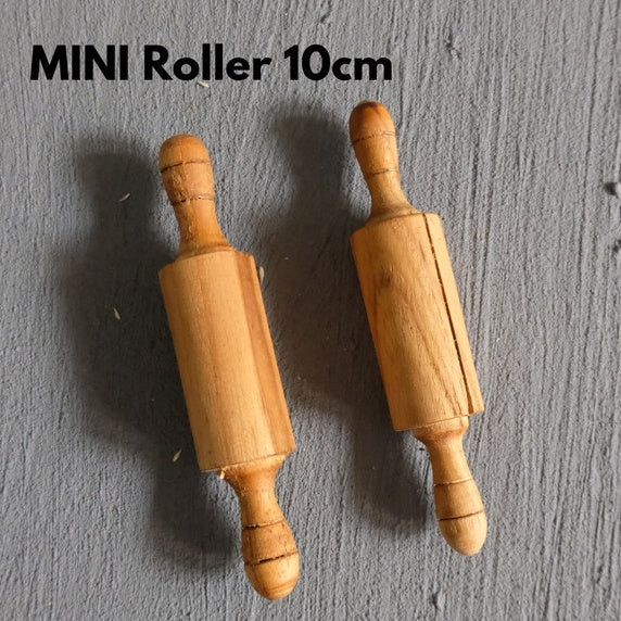 IMPODIO Mini roller / gilingan kayu keci bahan kayu solid  photo props