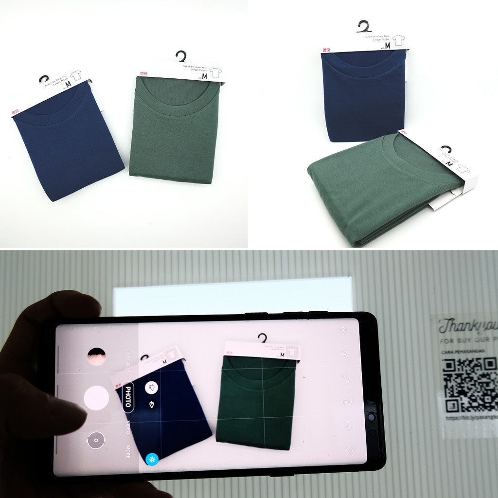 IMPODIO Box studio foto ukuran 75x50cm Free Background putih dan hitam