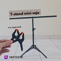 IMPODIO Paket Lengkap photo product Mini Stand + Background PVC Hitam - tampak samping