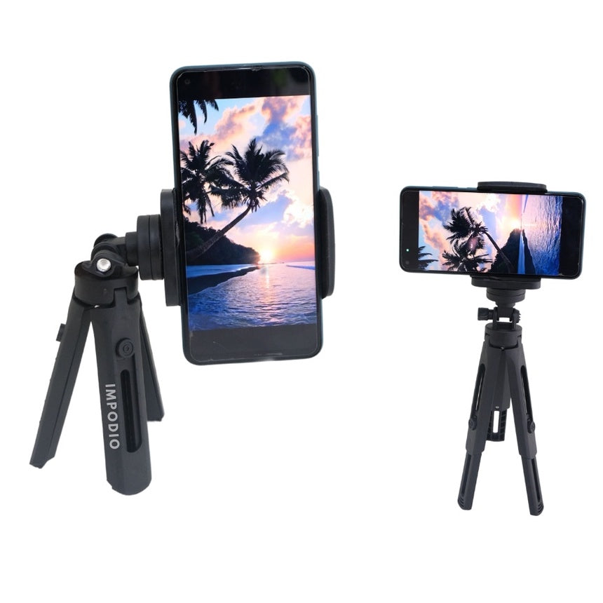 IMPODIO Mini Tripod Mirrorless DSLR Camera & HP