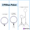 IMPODIO Ringlight Diameter 33cm 3 warna dimmable dengan Holder HP