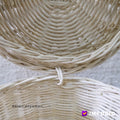 IMPODIO keranjang hampers bahan rotan diameter20cm tinggi 14cm besar - background putih