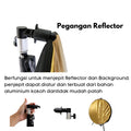 IMPODIO Pegangan Reflector Clamp sambungan light Stand ke Background - tampak samping