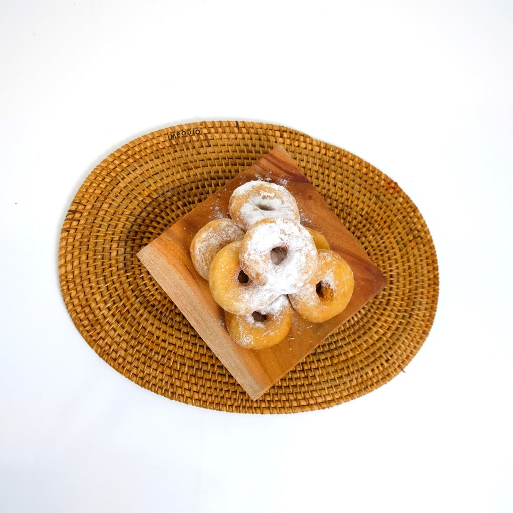 IMPODIO Placemat rotan oval 30x40cm - tatakan piring table runner