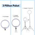 IMPODIO Ringlight diameter 30 cm 3 warna dimmable - background putih