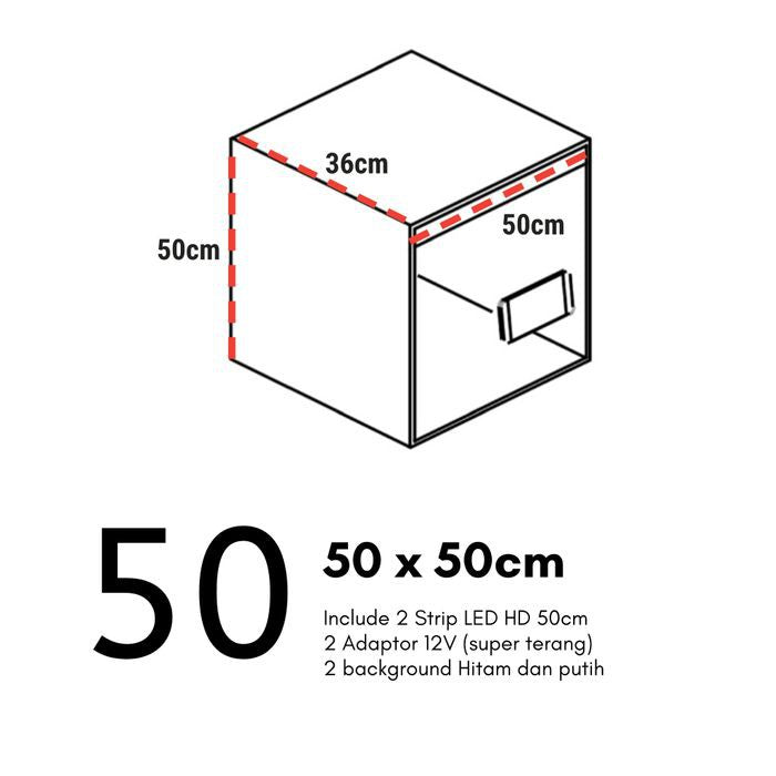 IMPODIO Background custom untuk box 50x50 - Motif bebas pilih