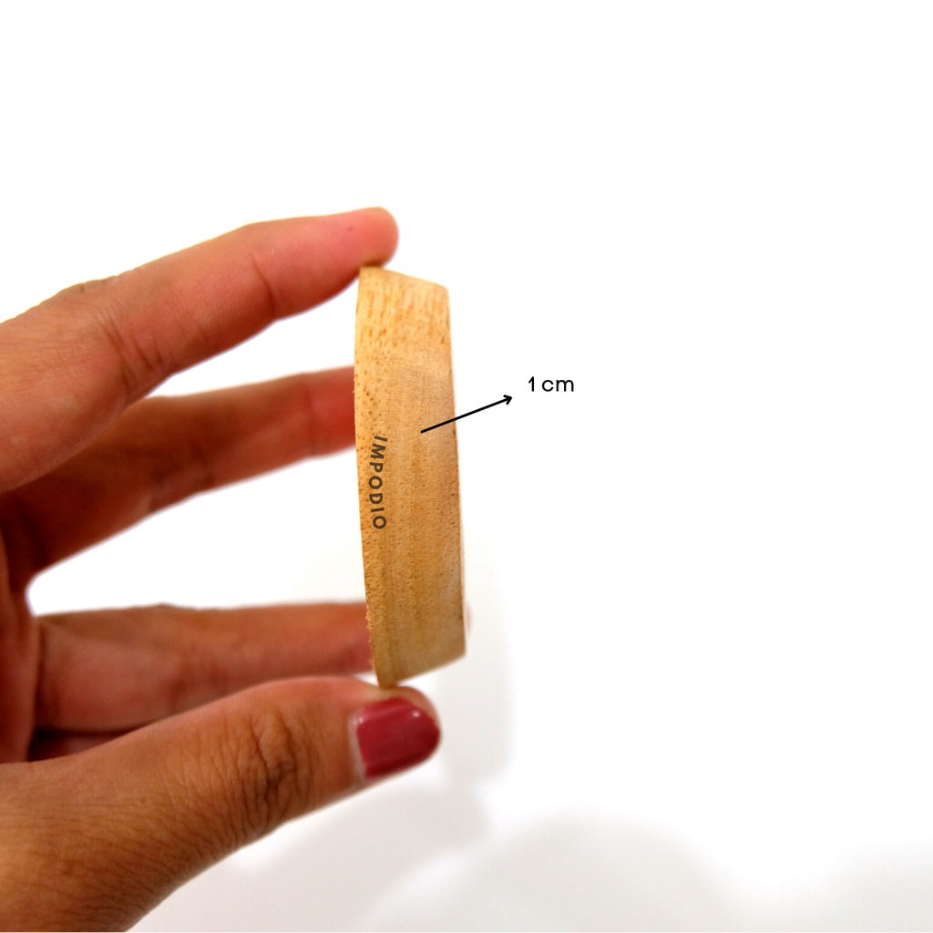IMPODIO Piring kayu mini 6cm / cobek mangkok saos sambal mini