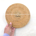 IMPODIO Placemat rotan – tatakan alas makan piring gelas bamboo - close up