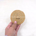 IMPODIO Placemat rotan – tatakan alas makan piring gelas bamboo - dalam penggunaan