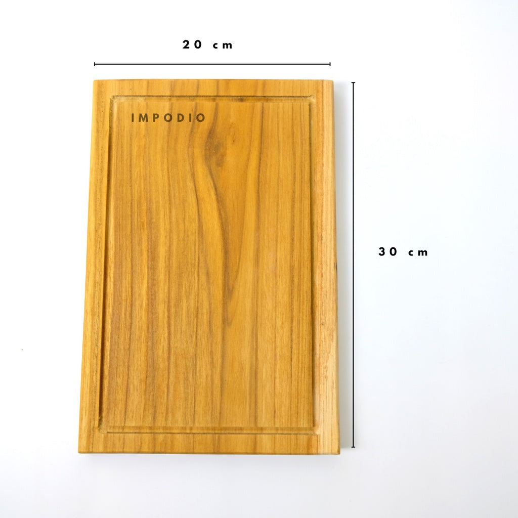 IMPODIO Talenan Kayu Jati 20x30 cm - Properti props foto makanan