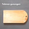 IMPODIO Talenan Kayu bentuk gunungan ukuran 30 x15cm - tampak samping