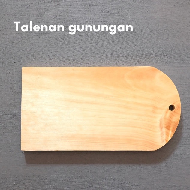 IMPODIO Talenan Kayu bentuk gunungan ukuran 30 x15cm