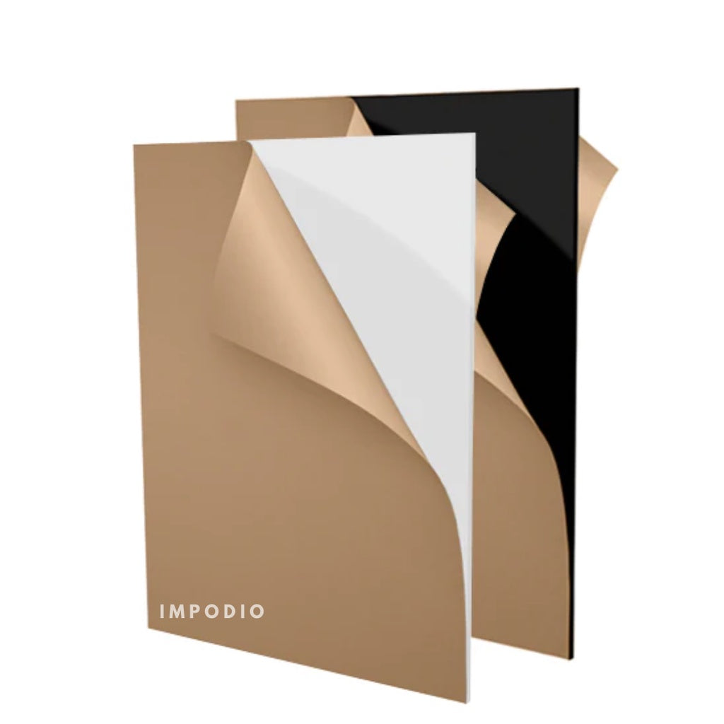 IMPODIO Akrilik lembaran hitam dan putih ukuran 40x30 dan 20x30 Grosir