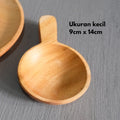 IMPODIO Piring kayu bentuk Teflon – piring aesthetic berkualitas - close up
