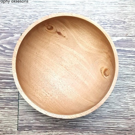 IMPODIO Mangkok Kayu Mahoni Diameter 16cm - Aksesoris Photography