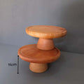 IMPODIO Showcase kayu mahoni Stand tinggi 11cm Diameter 20cm - close up