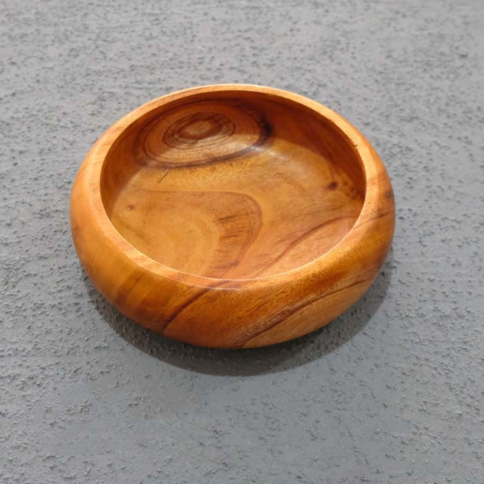 Mangkok bulat bentuk donat solid mahoni asli dan rapih