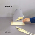 IMPODIO Cermin Aesthetic Mirror + Stand Wood – Vintage mirror - packaging