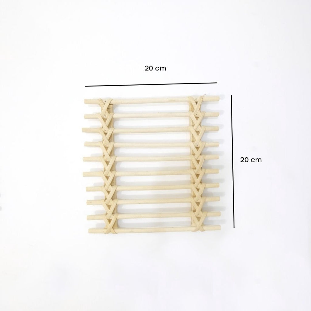 IMPODIO Coaster anyaman bambu / properti photo tatakan fotografi