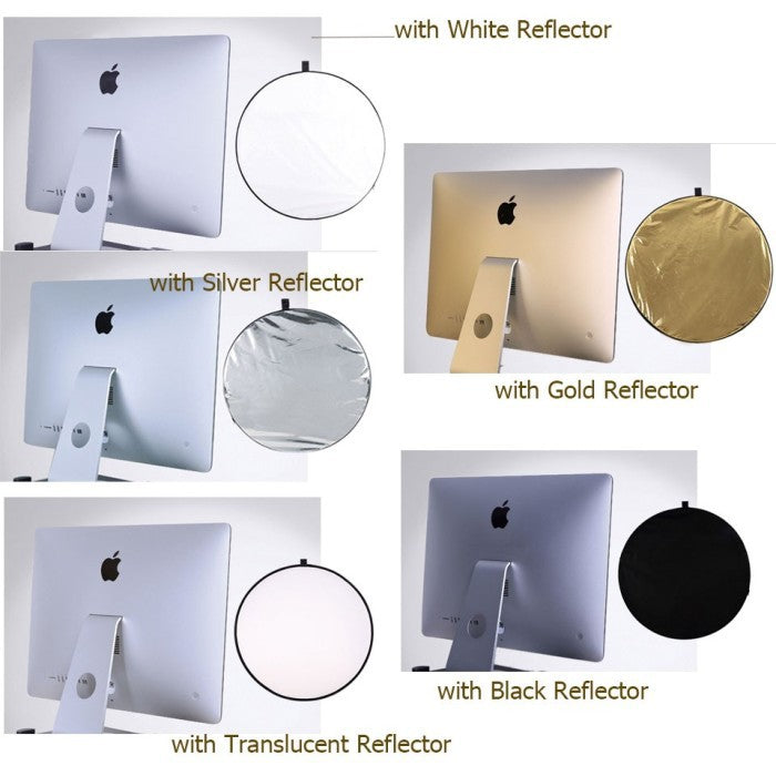 IMPODIO Reflektor 5 in 1 cahaya Studio bulat bisa dilipat simple - dalam penggunaan