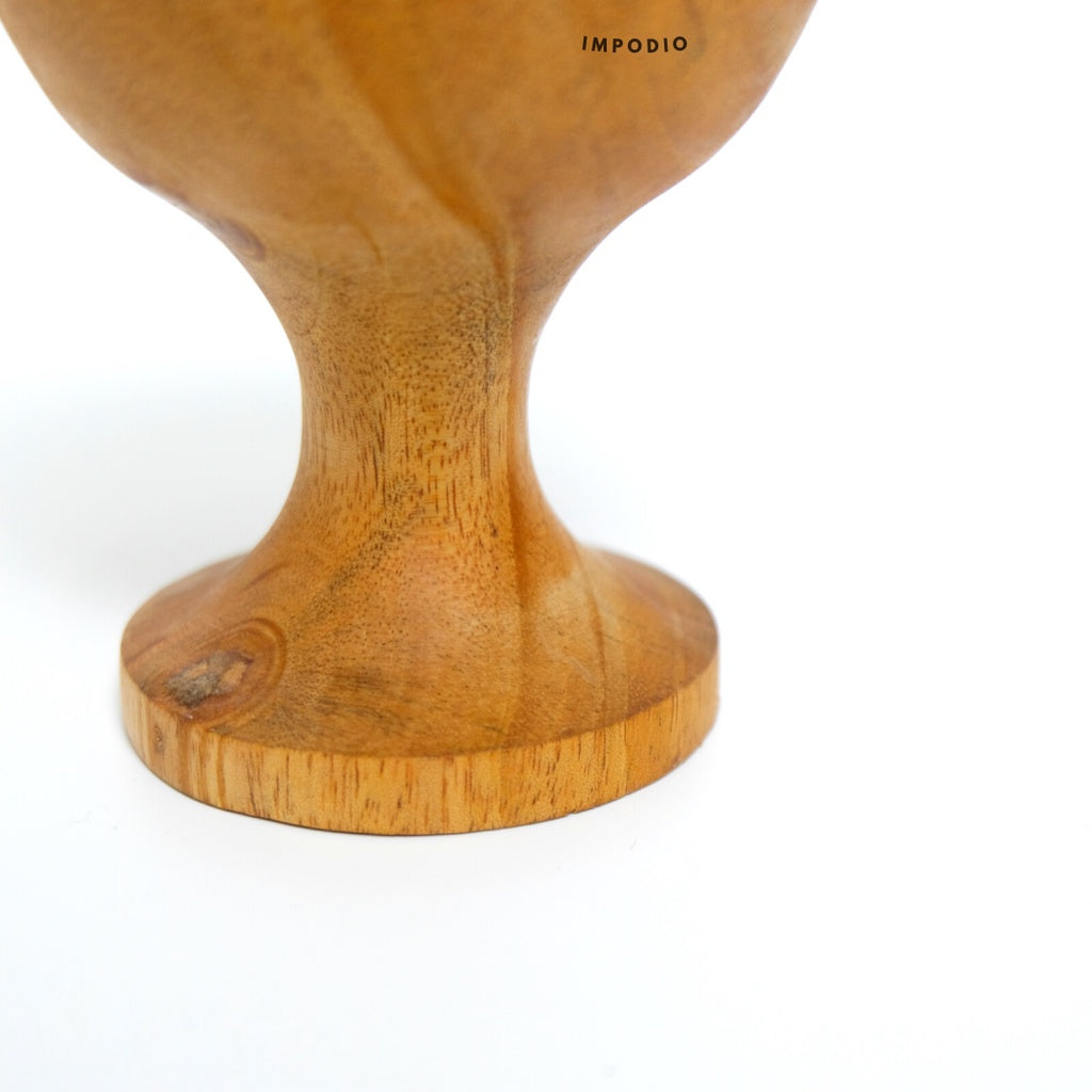 IMPODIO Gelas kayu bentuk gelas wine diameter 8 dan 12cm