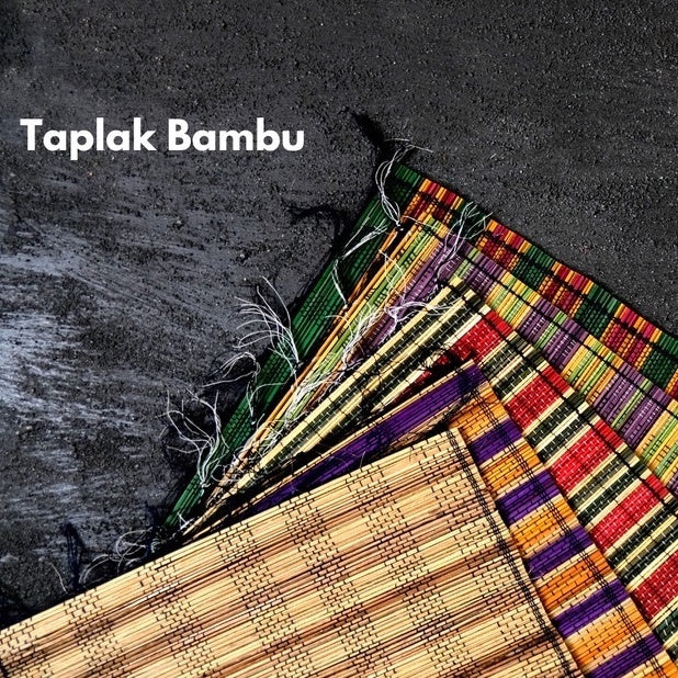 IMPODIO Taplak bambu  / tatakan anyaman lidi / properti foto