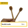 IMPODIO Sendok madu kayu Small 8cm - aksesoris photography - close up