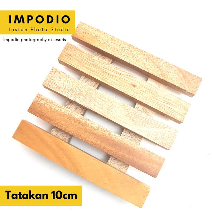 Tatakan Gelas Kotak Mahoni 10x10 cm - Aksesoris Photography
