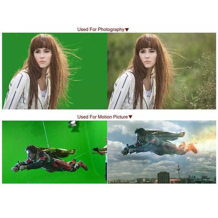 IMPODIO Background Studio 190x300cm Free Kain Polos 3x2.4M dan 4 Klip backdrop