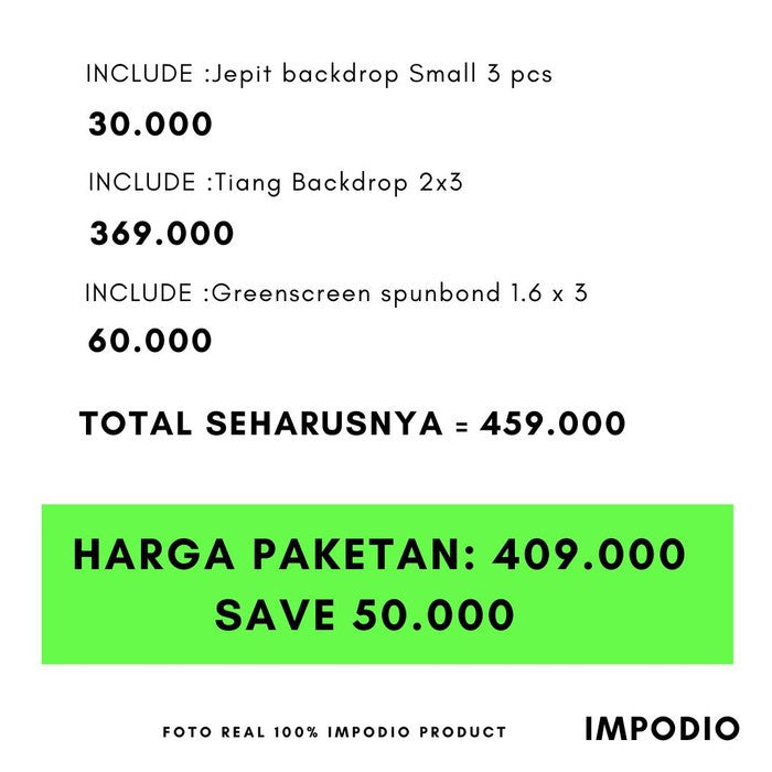 Paket Background spunbond hitam + Stand backdrop youtuber/zoom LENGKAP