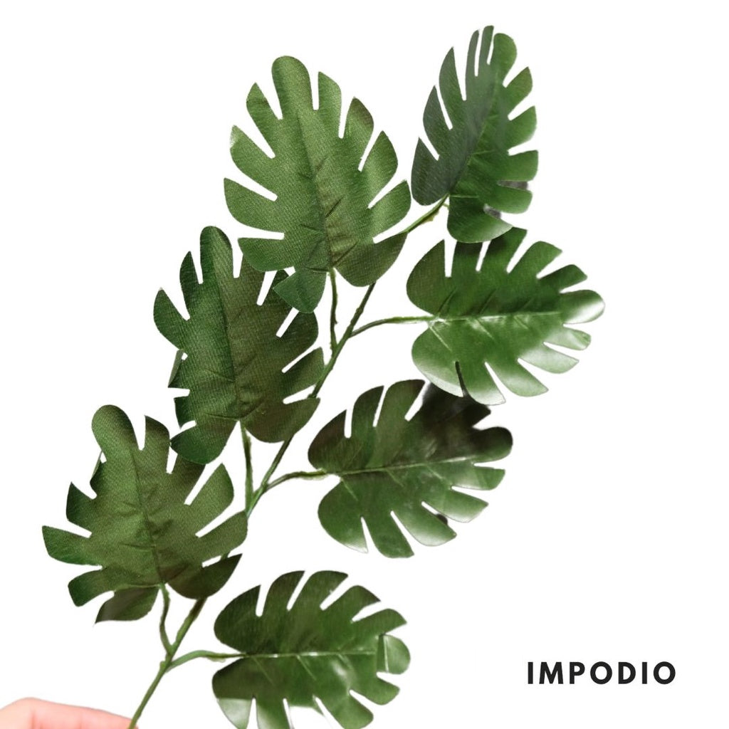 Daun Tangkai montsera 7 daun palsu photo props IMPODIO