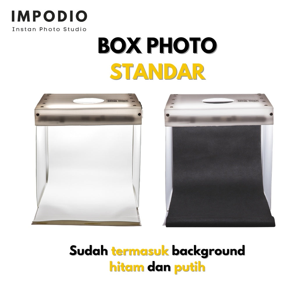 IMPODIO mini studio box photo Ukuran A3 - (Paket dengan alasfoto)