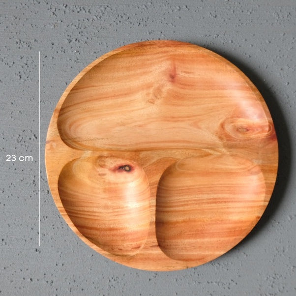 Piring MPASI BULAT IMPODIO / piring kayu / properti foto konten