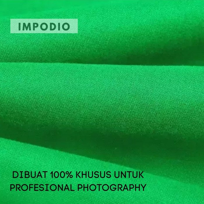 IMPODIO Greenscreen kain hijau Profesional studio Grade - Lebar 3m