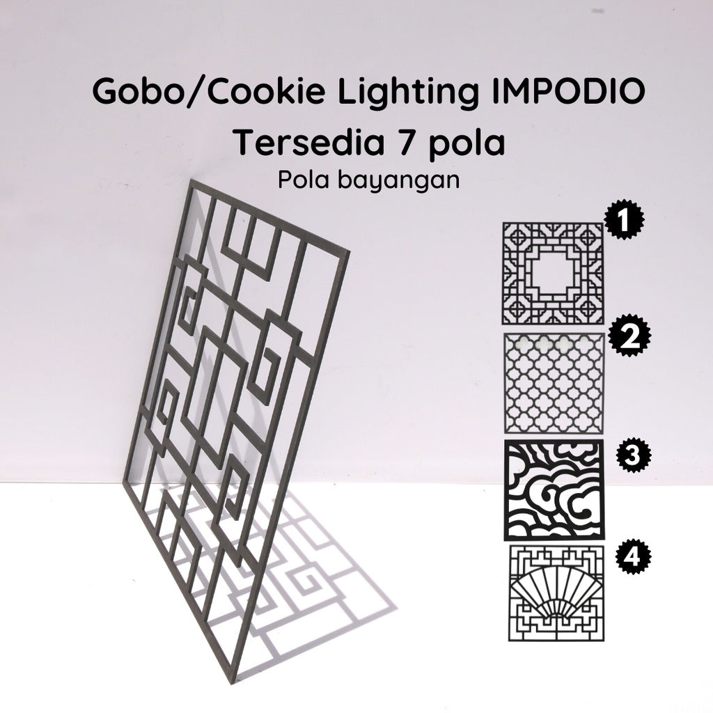 Gobo Black IMPODIO /pembentuk bayangan foto / cookie light photo props